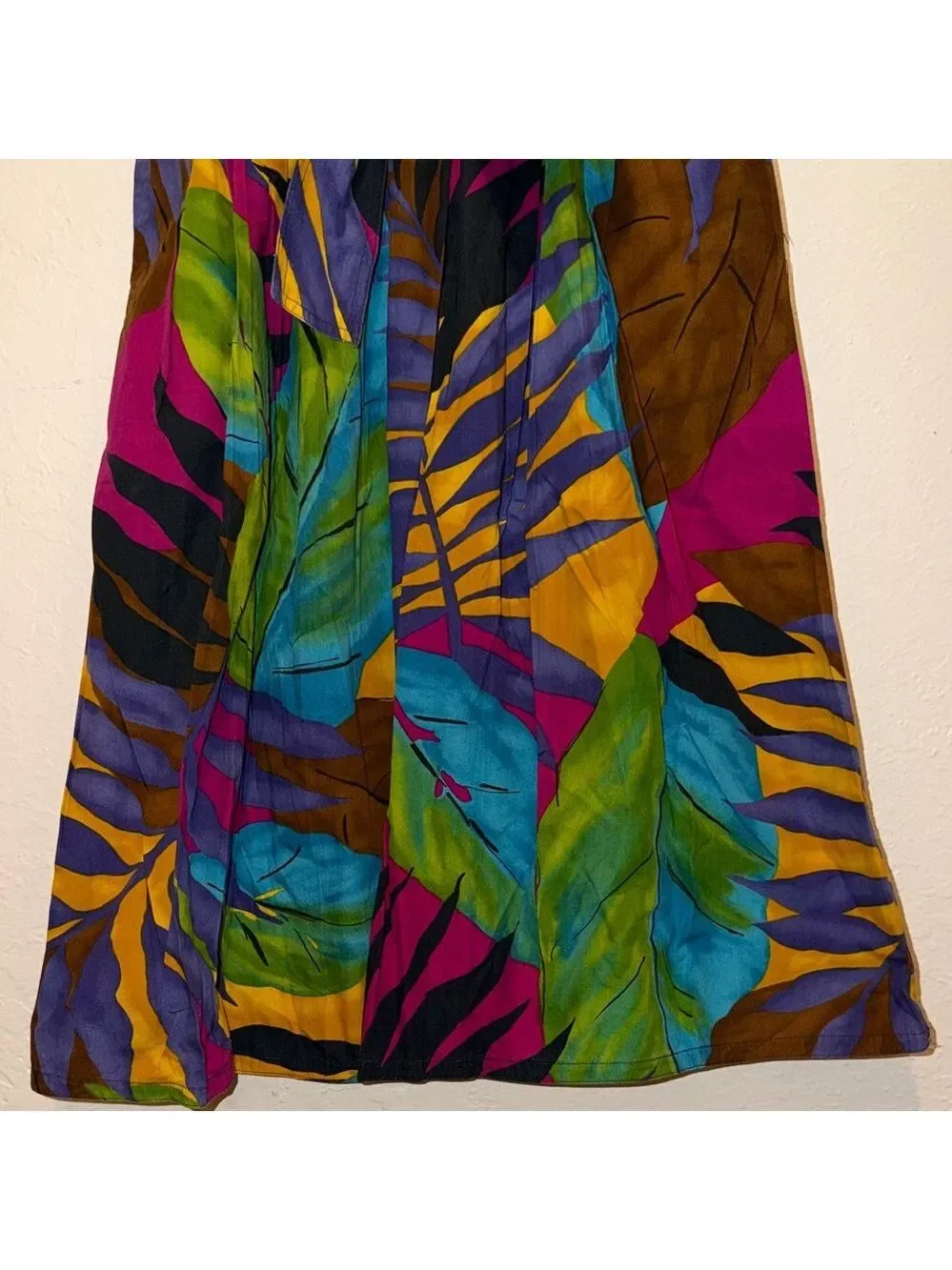 Vintage Tropical Print Modest Skirt cottagecore granny teachercore - Picture 4 of 8